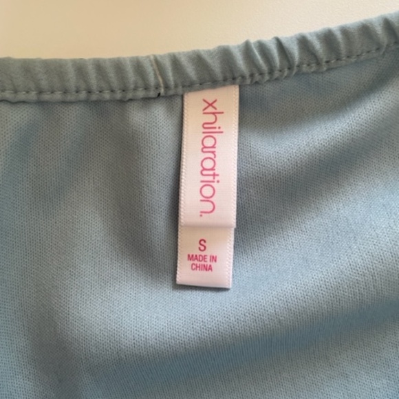 Xhilaration By Target | Y2K Blue Pastel Floral Ruffle Spaghetti Strap Top, XS - Picture 8 of 9